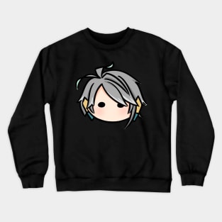 Genshin Impact Alhaitham chibi head | Morcaworks Crewneck Sweatshirt